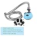 Uarter Pet Bath Dog Shower Brush Cat Massager Shampoo Handheld Sprayer with Stainless Steel Hose, Blue
