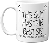 Stuff4 This Guy Has The Best Sister Mug 11oz Ceramic UK Made view 1