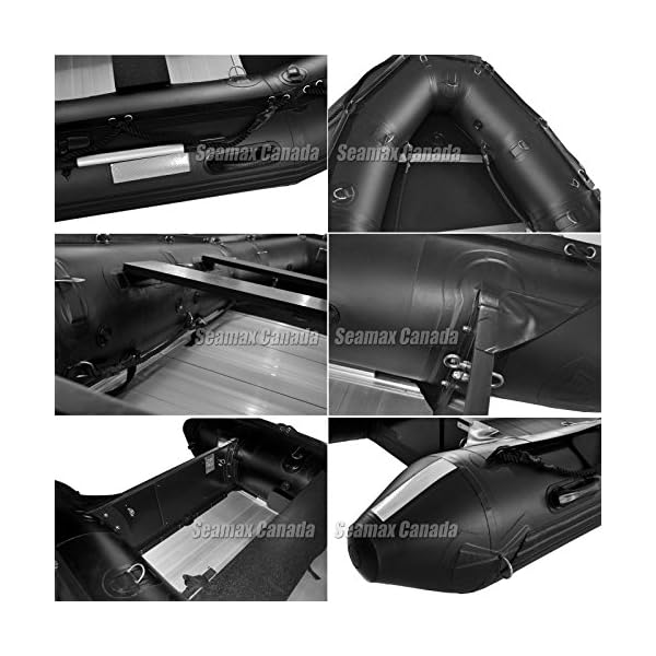 Seamax-Ocean380T-125-Feet-Commercial-Grade-Inflatable-Boat-5-Pontoon-Chambers-Aluminum-Floor-V-Bottom-Max-Support-25HP-Motor-Coast-Guard-Standard-Reflective-Tapes-Multi-Purpose