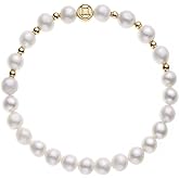 Valunia Pearl Crystal Bracelet for Women, Freshwater Pearl Pink Purple Crystal Beads Love Healing Money Spiritual Stretch Adjustable Bracelet for Friendship Mom Christmas Jewelry Gift