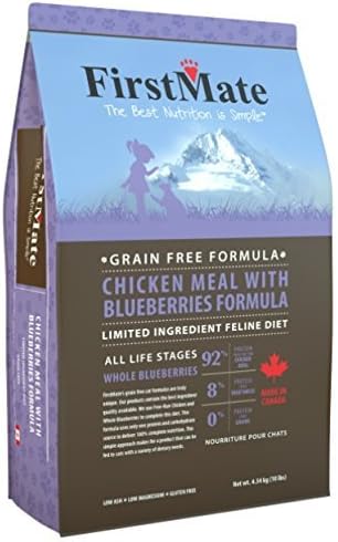 FirstMate Grain Free Chicken Meal with Blueberries Formula for Cats Dinner 4lbs by FirstMate