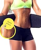 GIRL MELODY Waist Trimmer AB Belt for Men & Women,Workout Sweat Enhancer Exercise Adjustable Wrap for Stomach, Low Back and Lumbar Support with Sauna Suit Effect