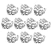 Find-Its - Findings For Fused 10-Piece Adjustable Filigree Rings, Silver Plated