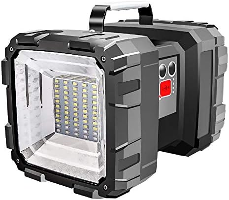 wendaby Double flashlight glare searchlight rechargeable portable light outdoor super bright work light solar field fishing night fishing light USB charging
