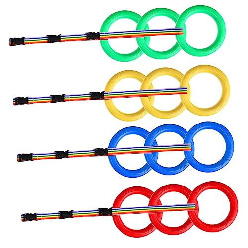 IWOWHERO 12 Pcs Walking Ropes for Preschoolers Childproof Traction Rope with Holder Ring Perfect for Toddlers Daycare Kindergarten Outdoor Playtime
