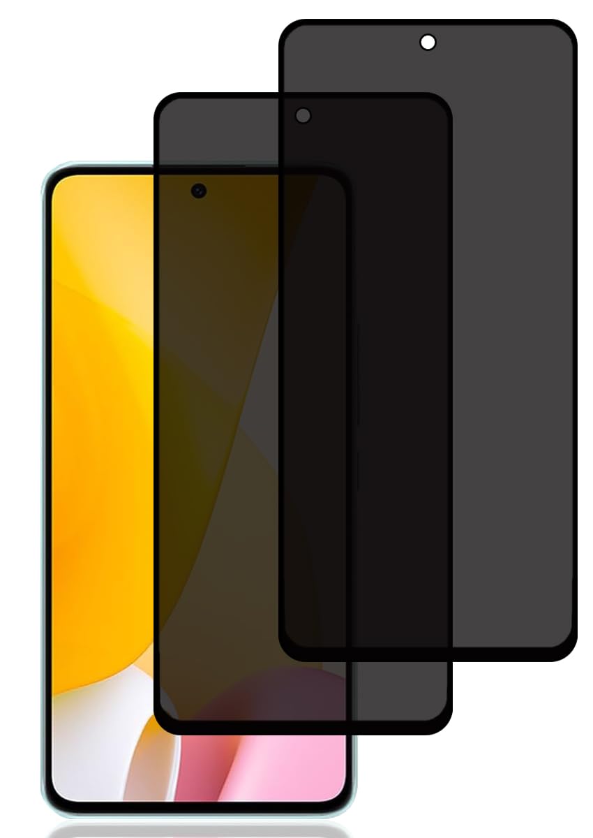 BCHKLAI Privacy Screen Protector for Xiaomi 12 Lite [2 Pack], Anti-Spy Tempered Glass Film, 9H Hardness, Anti Scratch, Anti Fingerprint, Bubble-Free, Anti-Spy Screen Protector for Xiaomi 12 Lite 5G