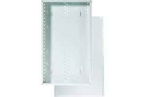 ON-Q Legrand - OnQ 20 Inch Cable Management, In-Wall 20-Gauge Media Box, Structured Wiring Enclosure with 2.5 Inch Openings for Wires, Glossy White, EN2000