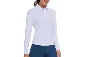 M MOTEEPI Sun Shirts UV Protection Womens Polo Shirts with 3-Botton Womens Golf Shirts Lightweight
