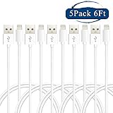 Antopos iPhone Charger 5Pack 6 FT Certified Lightning to USB Cord for iPhone iPad iPod