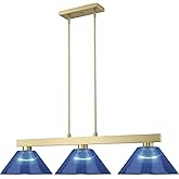 Z-Lite 152MGLD-ARDB Cobalt Pendant, 3-Light 300 Total Watts, Modern Gold