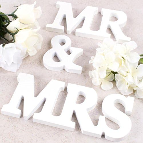 Taloyer Mr & Mrs Wedding Sign Shooting Props Party Table Top Dinner Decor Home Party Display Stand Decoration