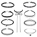 SILYHEART 9PCS Women Girls Fashion Elastic Choker Classic Necklace Set Tattoo Lace Adjustable Collars