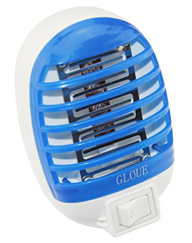GLOUE Bug Zapper Electronic Insect Killer,Mosquito Killer ,mosquito trap,mosquito killer lamp,Eliminates all Flying Pests! It is also Night Lamp (BLUE)