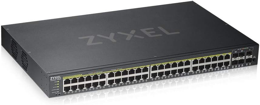 Zyxel 48 Port PoE Switch Smart Managed 375W NebulaFlex GS1920-48HPv2