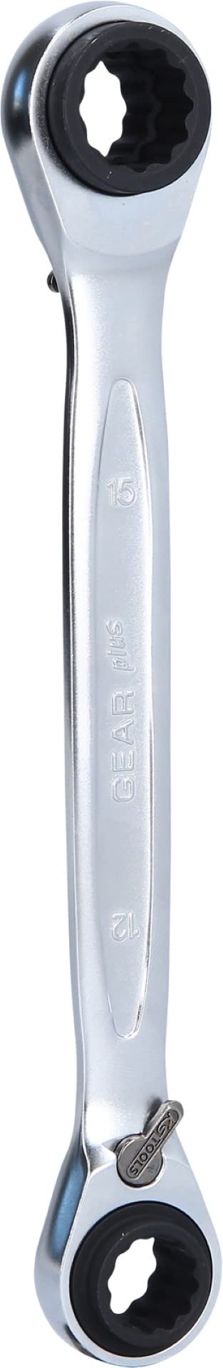 KS Tools 503.4543 Gear+ 4-in-1 Ratchet Spanner 12x15mm+ 13x14mm
