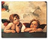 Sistine Madonna Cherubini Two Little Angels By Raphael Picture Art Print Poster (16x20)