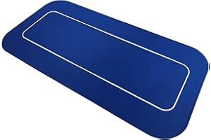 Yuanhe 70" x 35" Portable Rectangle Sure Stick Rubber Foam Poker Table Top Layout Poker Mat (Blue)