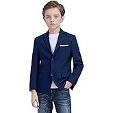 Boys' Blazer Suit Jacket Formal Sport Coats Solid Color Tuxedo Blazers for Boy Dinner Party Or Prom