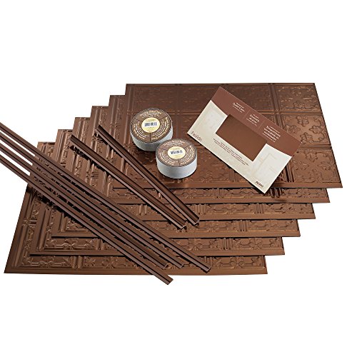 Fasade - Traditional Style/Pattern #10 Oil-Rubbed Bronze Backsplash Panel for Kitchen and Bathrooms (18 sq ft Kit)