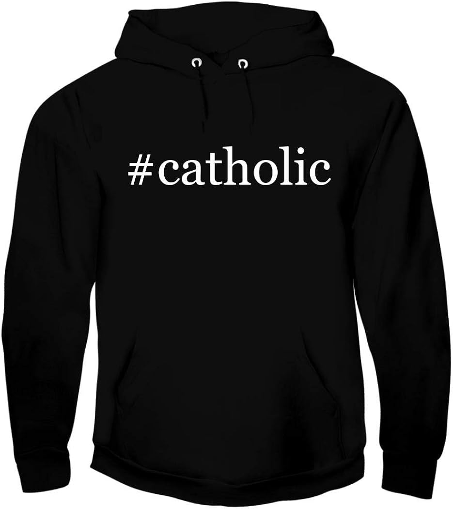 catholic Men's Hashtag Soft Graphic Hoodie Sweatshirt