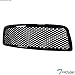 Glossy Black Mesh Front Hood Bumper Grill Grille Guard ABS Compatible With 09-12 Dodge Ram 1500