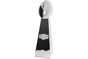 DRAFT NOW Fantasy Football Trophy - 14 INCHES Large - Chrome Replica Trophy Made for Fantasy Football Champions