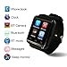 Wavefull Bluetooth Smart Jogging Watch U8, Sport Wrist Watch Uwatch Fit for Smart Phones IOS Apple Iphone Android Samsung HTC Sony Blackberry (Black)