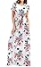 Womens Floral Print Short Sleeve Round Neck Maxi Dresses Floor-Length Dress Party