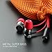 GranVela G10 3.5mm Jack Earphones With Microphone - Retail Packaging - Red