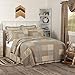 VHC Brands Farmhouse Bedding-Sawyer Mill Quilt, Queen 90x90, Charcoal Grey