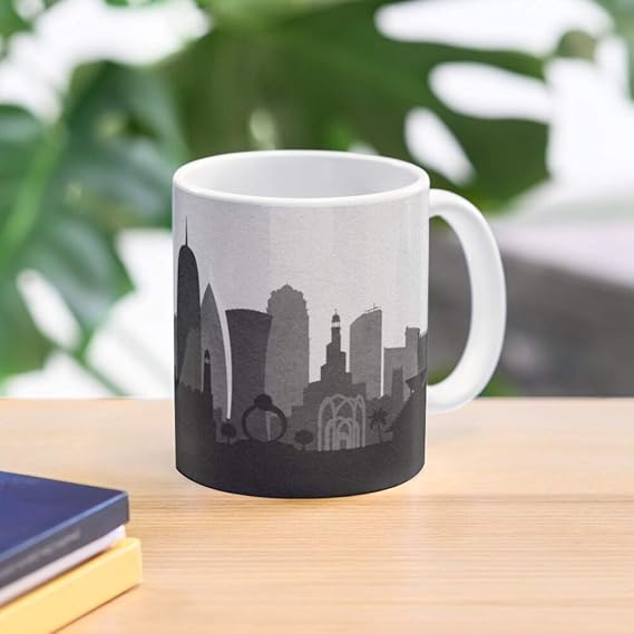 Cityscape Qatar Memorabilia Arabic Skyline Doha Arab