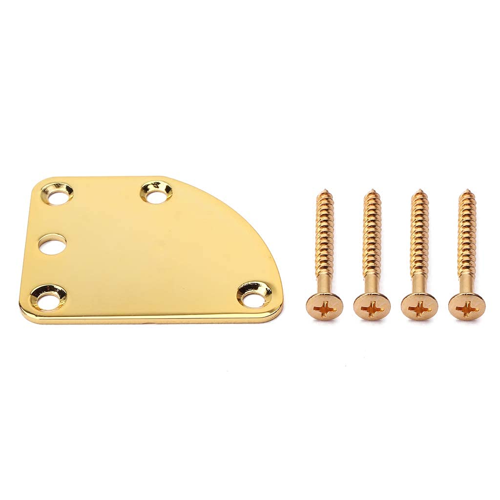 Alnicov Triangle 5 Holes Electric Guitar Neck Plate Guitar Neck Force Plate Connecting Plate for Electric Guitar Replacement