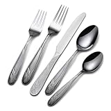 International Silver Hoopla Frost Stainless Steel Flatware, 20-Piece Set, Service for 4 (5114324)