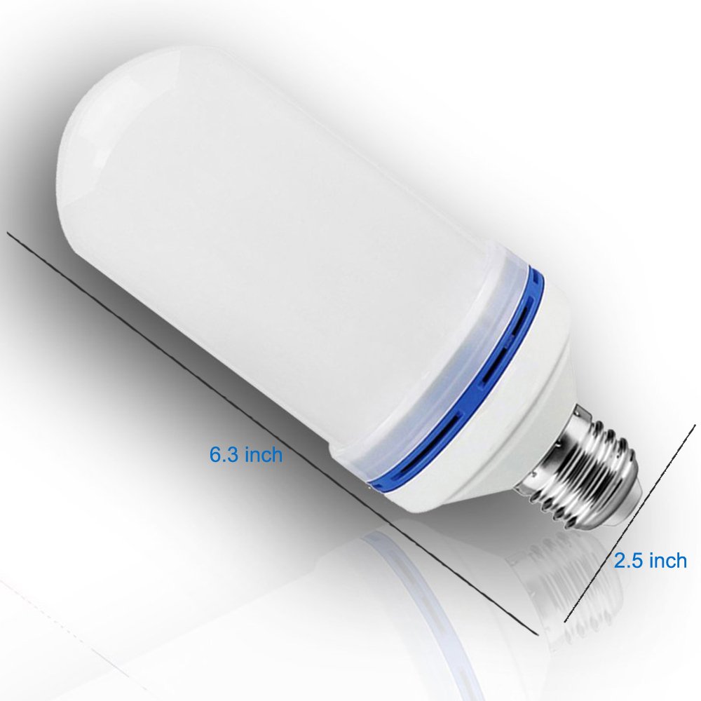 JESWELL LED Flame Light Bulb, 3 Light Modes Flicker Light Bulb, E27 Base Fire Effect Light Bulb for Home Decor (Pack of 2)