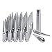 DYNOFIT 9/16-18 Wheel Spike Lug Nuts, 32x Chrome 9/16 inchx18 Lug Nut with 1 Socket Key, DYNOFIT 4.4'' Tall Closed End Lug Nuts for 1994-2011 Dodge Ram 1500 2500 3500/1988-1998 F250 F350