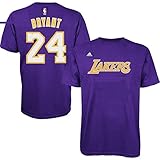 Kobe Bryant Los Angeles Lakers #24 NBA Youth Climalite Player T-shirt Jersey Purple