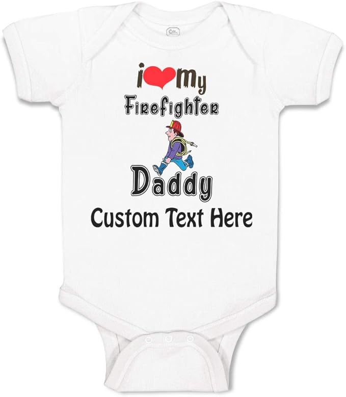 Custom Toddler T Shirt I Love My Firefighter Daddy Long Sleeve Dad Fathers Day Baby Boys Co Tops Custom Toddler T Shirt I Love My Firefighter Daddy Long Sleeve Dad Fathers Day Baby Boys Co Tops