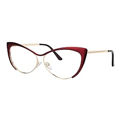 Zeelool Women's Oversized Stylish Metal Browline