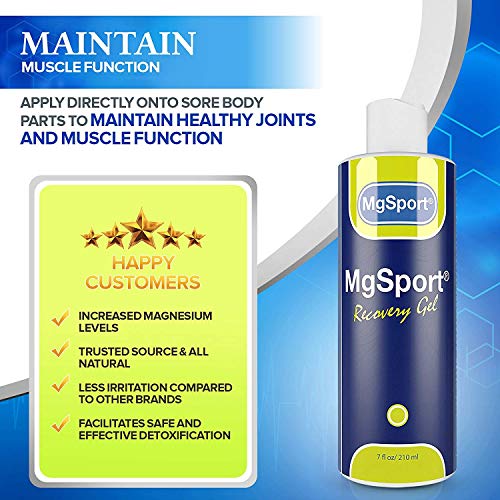 High Absorption Transdermal Magnesium Gel for Leg Cramps 7 oz