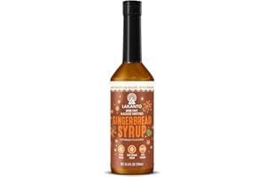 Lakanto Gingerbread Simple Syrup - Perfect for Coffee, Tea, Lattes, Smoothies, Cocktails, Baking & Holiday Drinks, Monk Fruit Sweetener with Allulose Zero Sugar, Keto Diabetic Friendly (25.4 Fl Oz)