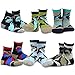 TeeHee Little Boys and Toddler Cotton Crew Socks 12 Pair Pack Gift Box (3-5 Years, Bold Lined Sport & Camo)