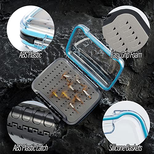 Dr.Fish Fly Fishing Box Flies Case Jig Box Waterproof ABS Plastic