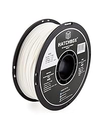 Filamento de impresora 3D HATCHBOX 3D PLA 1KG1.75 WHT PLA 3D, precisión dimensional, +   0.001 in, carrete de 2.20 libras, 0.06 in, blanco