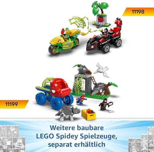Marvel Showdown am Baumhaus: Spidey-Rex vs. Gobby-Raptor, BAU- und Spielset mit Dinos, Geschenk mit Spielzeugdinos für Jungen und Mädchen ab 4 Jahren, Spidey und Seine Super-Freunde 11200