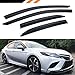 Premium Sport Black Trim Window Visor Rain Guard Deflector with Clips Made Compatible for 2018-2024 Toyota Camry LE SE XLE XSE TRD Hybrid