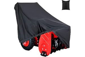 Skyour Snow Blower Cover Waterproof Durable Heavy Duty Outdoor Two-Stage Snow Thrower Protector Dust Covers for Most Electric Two-Stage Snow Blowers (M: 47" Lx32 Wx20 H/40 H)
