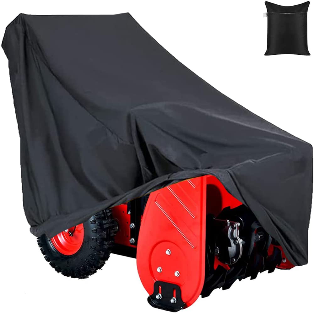 Skyour Snow Blower Cover Waterproof Durable Heavy Duty Outdoor Two-Stage Snow Thrower Protector Dust Covers for Most Electric Two-Stage Snow Blowers (S: 43" Lx32 Wx35 H/50 H)