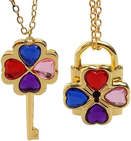 ヨヨ ホウス コスプレアクセサリー 亜夢風 アニメ 漫画 マルチカラー ネックレス ロック 正規取扱店 2点セット 恋人 キー