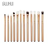 Bolayu Cosmetic Foundation Eyebrow Eyeliner Brush, 12PCS Make Up Blush Concealer Brushes