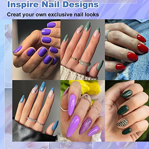 Jukaho Gel Nail Polish,20 PCS Nail Polish Set Rose Red Nude Blue Grey Shiny Red White Gel Nail with Glossy & Matte Gel Top Coat Base Coat Soak off UV LED Gel Polish Christmas Mother\'s Day Gifts for Women